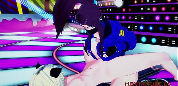  KDA League of Legend Hentai 3D Akali blowjob, boobjob and fucked with multiple cums in her mouth and pussy 12